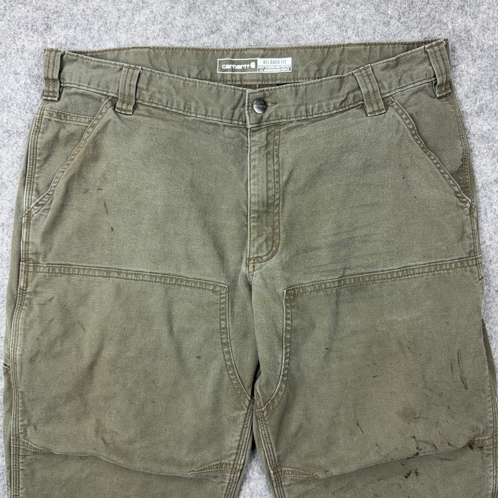 Carhartt‎ Pants Mens 38x30 Gray Rugged Flex Double Front Utility Canvas Work - Picture 2 of 13